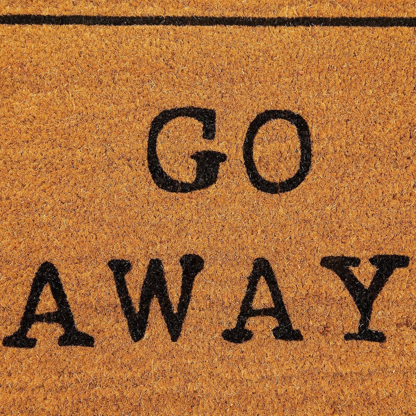 Go Away Doormat Funny Welcome Mat - 17 X 30 In, Natural Coir - Outdoor Welcome Mat & Doormat Outdoor Entrance