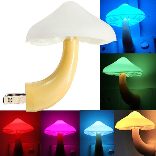 Light Sensor LED Night Light Plug in Lamp Mushroom Night Light