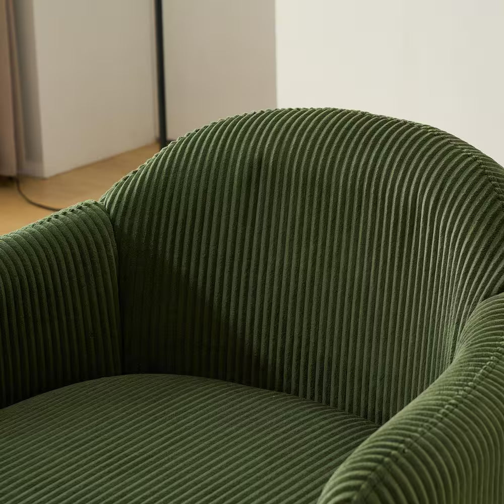 Living Room Green Barrel Chair
