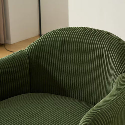 Living Room Green Barrel Chair
