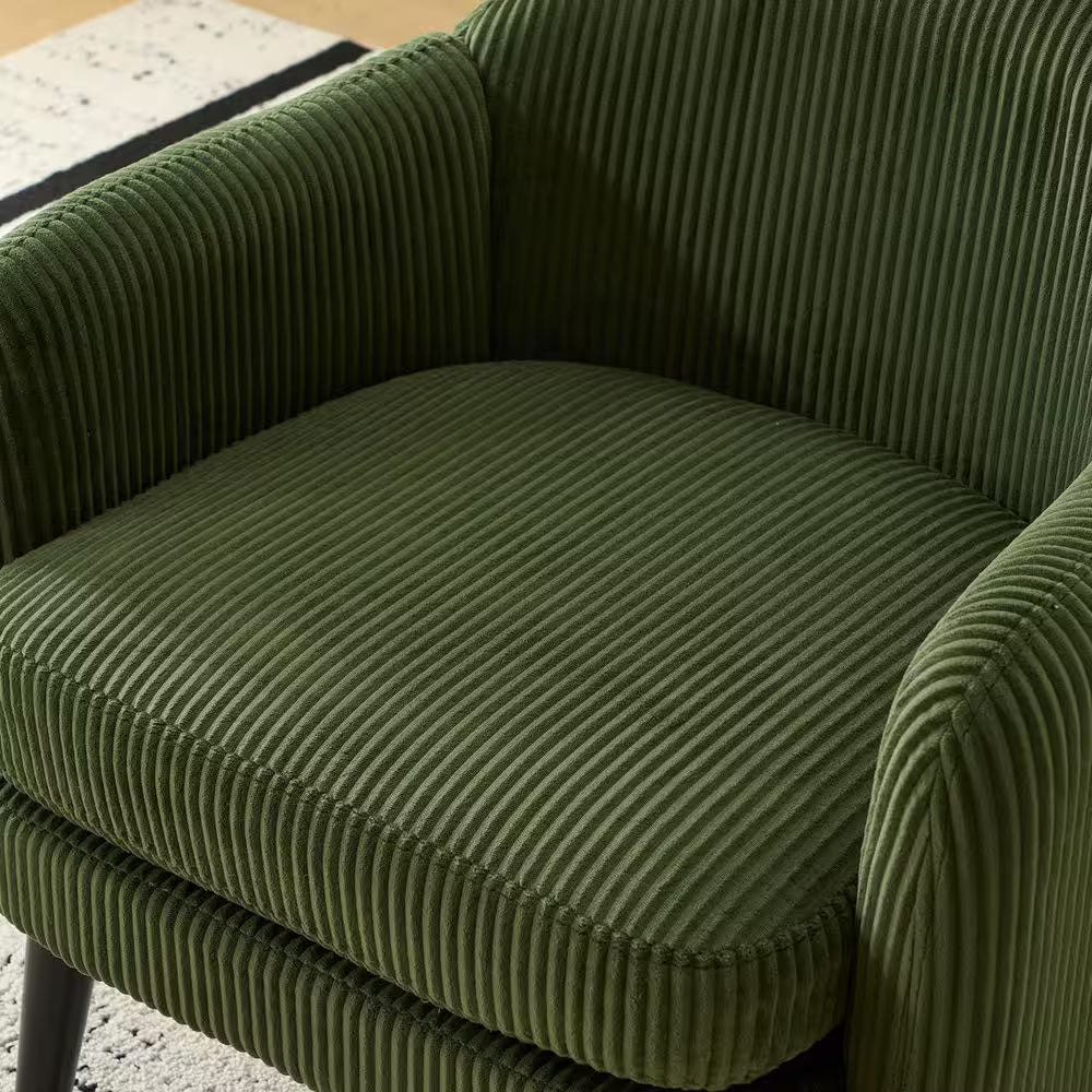 Living Room Green Barrel Chair