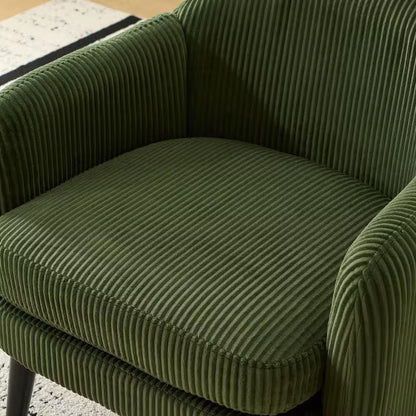 Living Room Green Barrel Chair