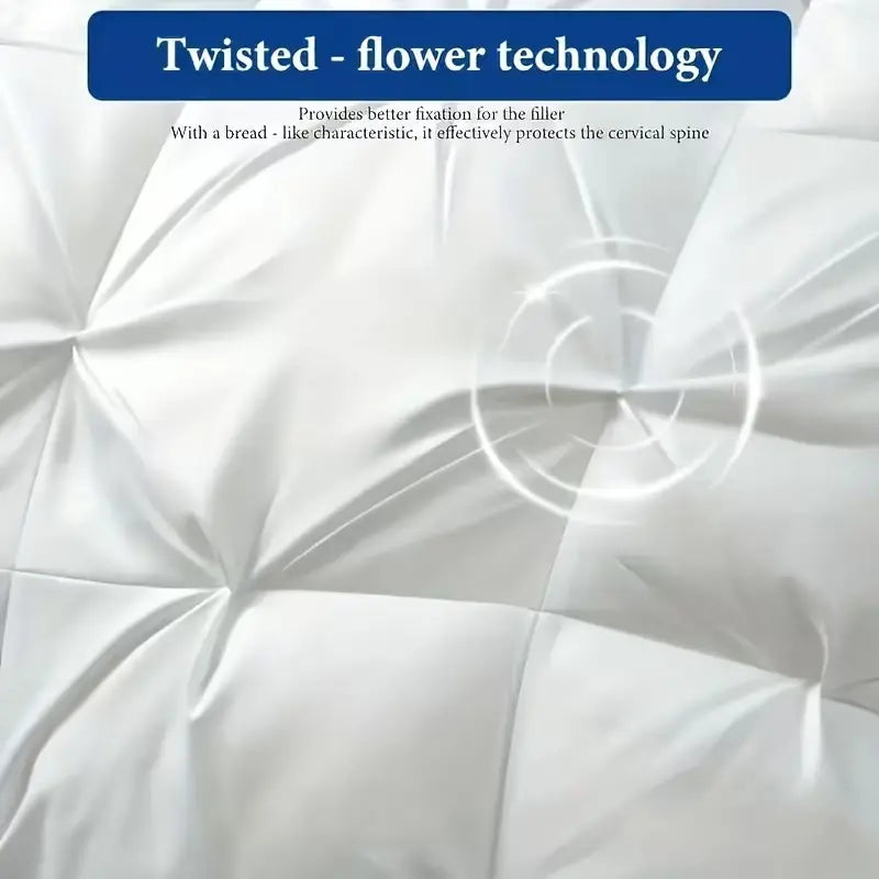 Luxury 5-Star Hotel Quality Deep Sleep Pillow, Non-Compromising High Support, Allergy-Resistant Polyester Case with Zip Closure, Ideal for Home Use