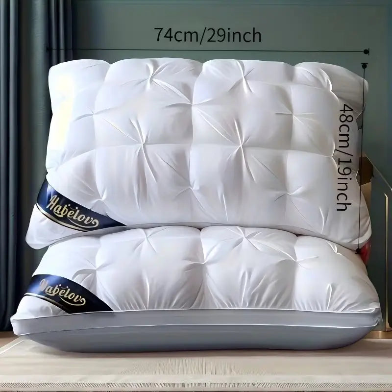 Luxury 5-Star Hotel Quality Deep Sleep Pillow, Non-Compromising High Support, Allergy-Resistant Polyester Case with Zip Closure, Ideal for Home Use