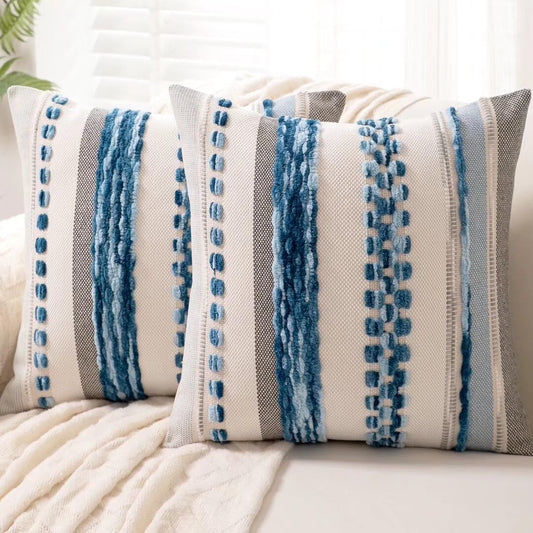 Boho Throw Pillow Covers Decorative Neutral Farmhouse Pillow Case