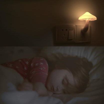 Light Sensor LED Night Light Plug in Lamp Mushroom Night Light
