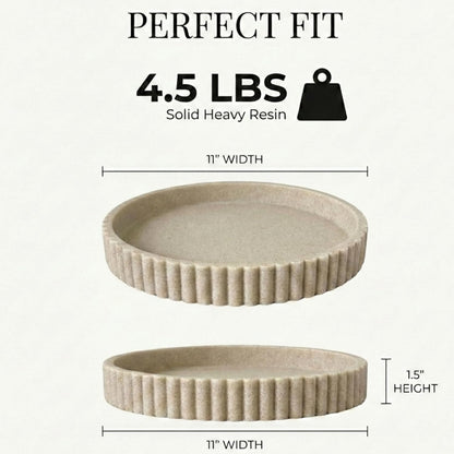 round Decorative Tray Coffee Table Tray - Resin Circle Tray Decor