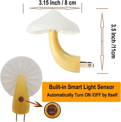 Light Sensor LED Night Light Plug in Lamp Mushroom Night Light