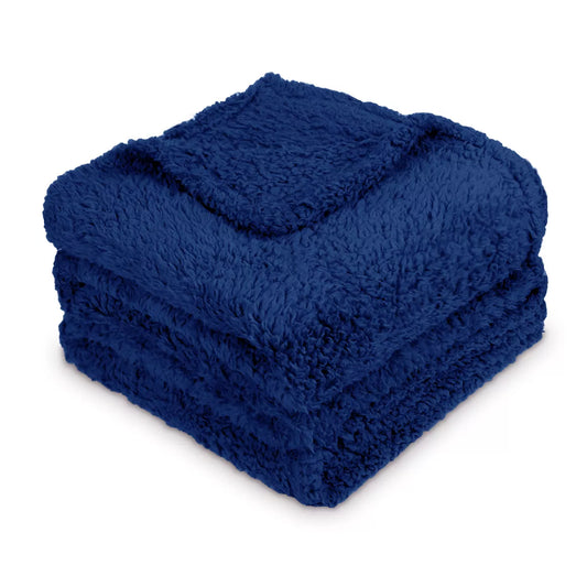 Catalonia Reversible Soft Throw Blanket, Cozy Fluffy Blanket Throw for Couch Sofa, 50X60 Inches