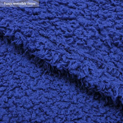 Catalonia Reversible Soft Throw Blanket, Cozy Fluffy Blanket Throw for Couch Sofa, 50X60 Inches