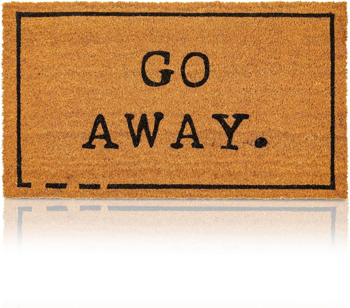 Go Away Doormat Funny Welcome Mat - 17 X 30 In, Natural Coir - Outdoor Welcome Mat & Doormat Outdoor Entrance