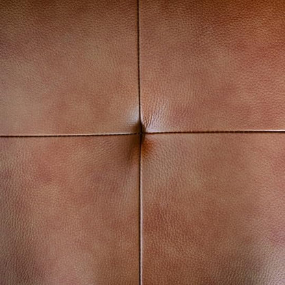 Marisa Genuine Leather Mid-Century Modern Loveseat, Tan