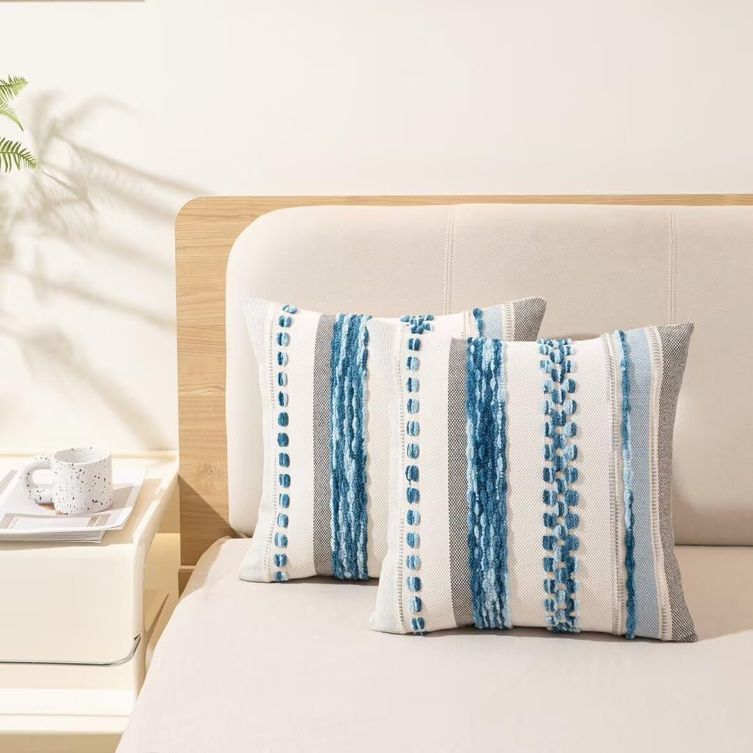 Boho Throw Pillow Covers Decorative Neutral Farmhouse Pillow Case