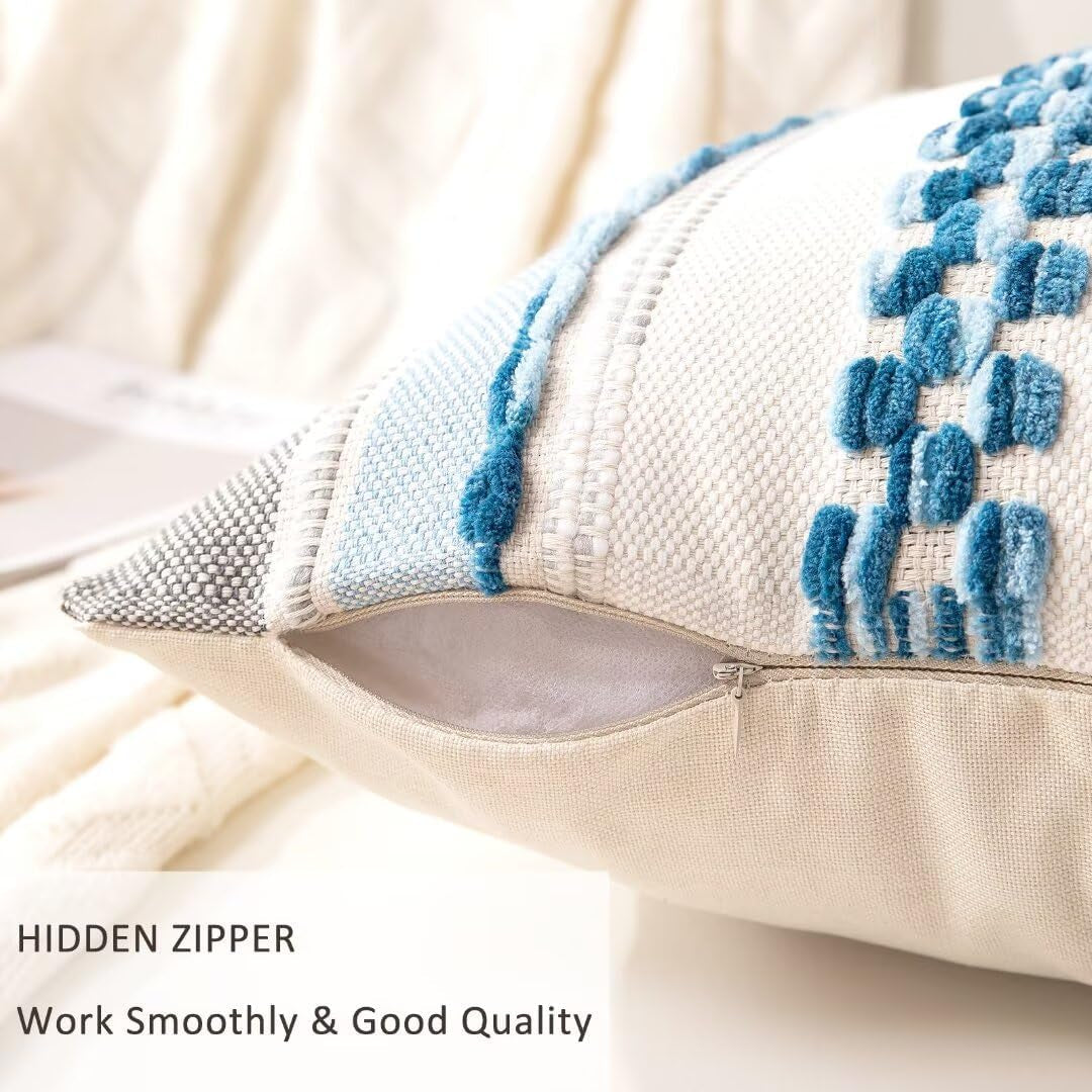 Boho Throw Pillow Covers Decorative Neutral Farmhouse Pillow Case