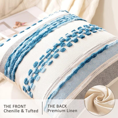 Boho Throw Pillow Covers Decorative Neutral Farmhouse Pillow Case